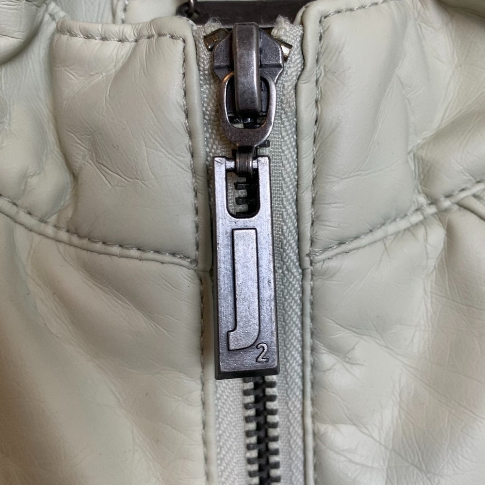 j2 Jou Jou Cream Faux Vegan Leather Jacket - Picture 4 of 9